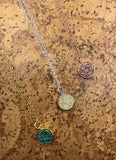 Dainty druzy necklace in Rose gold, gold or silver