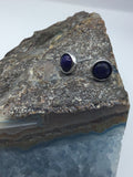 Lapis lazuli earrings, Dainty, Button, Navy blue Stone earrings, Lapis earrings, Boho jewelry, Natural stone, Lapis jewelry Bridesmaid gift
