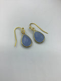 Chalcedony Blue tear drop Earrings, lovely, Dainty, dangle earrings, jewelry, Bridal Gift, Mothers Day Gift