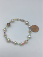 Colorful Pearl and Seed bead Bracelet, boho jewelry, bridesmaid gift, freshwater pearl bracelet,