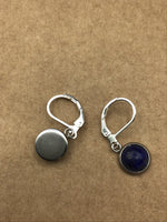 Silver lapis lazuli Earrings, lapis lazuli Earrings, silver Leverback Earrings, Bridal Jewelry, blue stone earrings, lapis earrings,