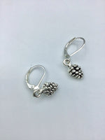 Tiny Pine Cone Earrings, silver pinecone earrings, nature jewelry,