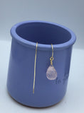 Jewelry gift, rose quartz earrings, rough briolette rose quartz earrings, minimalist earrings in gold, silver,