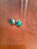 Malachite earrings. Malachite stud earrings, malachite post earrings, green earrings, bridesmaid gift, boho jewelry, boho earrings, gift