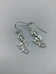 Squid Earrings, silver squid earrings, squid jewelry