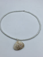 Shell and Pearl necklace, fun, summer, beach jewelry with a boho style