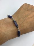 lapis lazuli bracelet, cobalt blue stone bracelet, boho layering bracelet, boho jewelry, BFF gift, anniversary, lapis lazuli jewelry