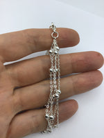 Silver beaded Bracelet, layered bracelet, bridal jewelry, bridesmaids gift, layered bracelet