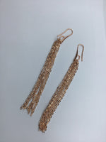 Rose Gold Tassel Earrings, tassel earrings