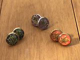 Botanical earrings, green thumb flower earrings, terrarium Flower earrings, Rose gold earrings, Hippie earrings, Flower Real flower