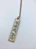 Forget me not, keepsake, enameled long pendant necklace, perfect one of a kind keepsake perfect for gift for her