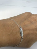 Feather bracelet, Bridal Gift, Mother's Day Gift, Boho Chic Bracelet