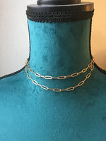 Paperclip modular chain, multi chain necklace, bracelet, choker all in one chain great gift