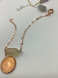 Citrine, amethyst or laboradorite Cylinder Bracelet in rose gold, silver or gold