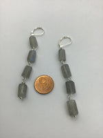 Labradorite earrings in rosegold, gold or silver
