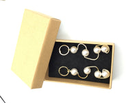 Long gold and Pearl earrings