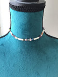 Puka and Pearl choker, unisex pearls, pearls for him, Father’s Day gift, surfer jewelry, gift for him, BFF gift,