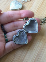 Heart locket in silver or bronze, great birthday gift,  Photo Locket, Mother's Day Gift, vintage look locket