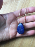 Lapis lazuli Necklace,  Lapis Pendant, stone necklace, modern bohemian, layering necklace