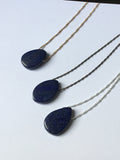 Lapis lazuli Necklace,  Lapis Pendant, stone necklace, modern bohemian, layering necklace
