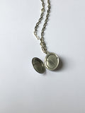 Silver locket, Round Locket, Chunky jewelry, gift for him, gift for her