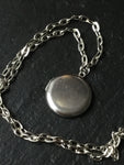 Silver locket, Round Locket, Chunky jewelry, gift for him, gift for her