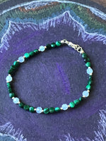 Malachite and opalite bracelet