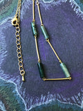 Moss agate choker necklace, beautiful gift idea