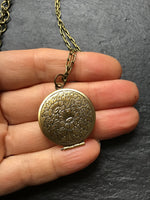 Bronze locket, with choose your chain, memory locket, gift for her