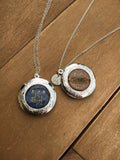 Locket with forever flowers, Long Locket, Sweater Chain Locket, Locket with flowers,