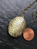 Bronze locket, with choose your chain, memory locket, gift for her