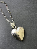 Large heart locket, photo locket, great gift idea for her