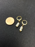 Hugger hoop freshwater Pearl earrings