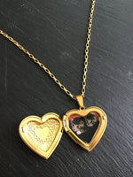 Gold Heart locket, personalize your chain, photo locket, gift for her, add your photo