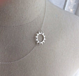 Steampunk Silver Gear Necklace