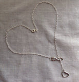 Infinite Love symbol and Heart Necklace, polyamory, poly jewelry, infinity jewelry, valentines gift,