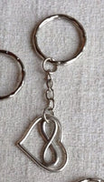 Infinite Love Keychain Antiqued Silver