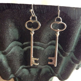Steampunk Skeleton Key Earrings