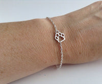 Paw Print Bracelet, pet lover gift, ankle bracelet, anklet,