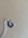 Cat in the Moon Necklace, Cat Necklace, Animal Jewelry, Cat Lady Jewelry, pet lover gift, cat lover, kitty, moon necklace,