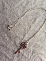 Silver Skeleton Key Necklace, Steampunk Key Necklace, steampunk jewelry