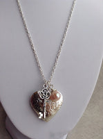 floral design locket necklace, graduation gift, gift for her,