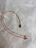 Rose Gold Necklace with Pinecone charm, Pinecone Charm Necklace
