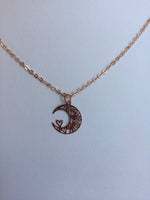 Rose Gold Moon Necklace