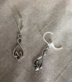 Heart Knot and Infinity earrings, Infinite Love symbol and Heart earrings