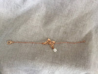 Butterfly and Rose Gold Bracelet