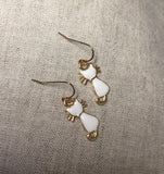 Rose Gold Kitty Cat Charm earrings