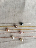 Rose gold Pearl necklace,  Pearl Rose Gold necklace, rose gold necklace, necklace