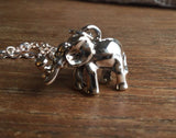Animal jewelry, Wildlife kingdom Elephant necklace, Rose Gold elephant Charm Necklace, elephant, animal necklace, Rose gold charm, elephante
