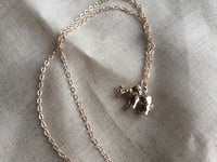 Animal jewelry, Wildlife kingdom Elephant necklace, Rose Gold elephant Charm Necklace, elephant, animal necklace, Rose gold charm, elephante